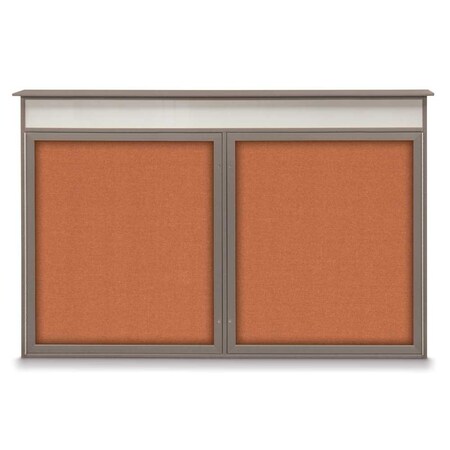 United Visual Products Open Faced Traditional Corkboard, 96x48" UV647A-WHITE-RUBBER